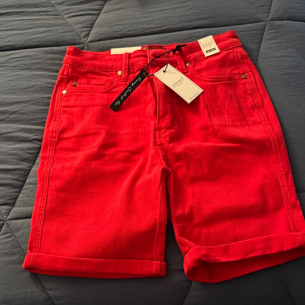 Judy blue high waist shorts red
